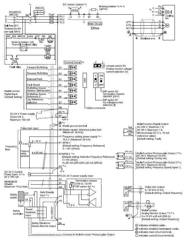 schemat CIPR-GA50C4012EBAA-BAAASA 400V 5,5kW