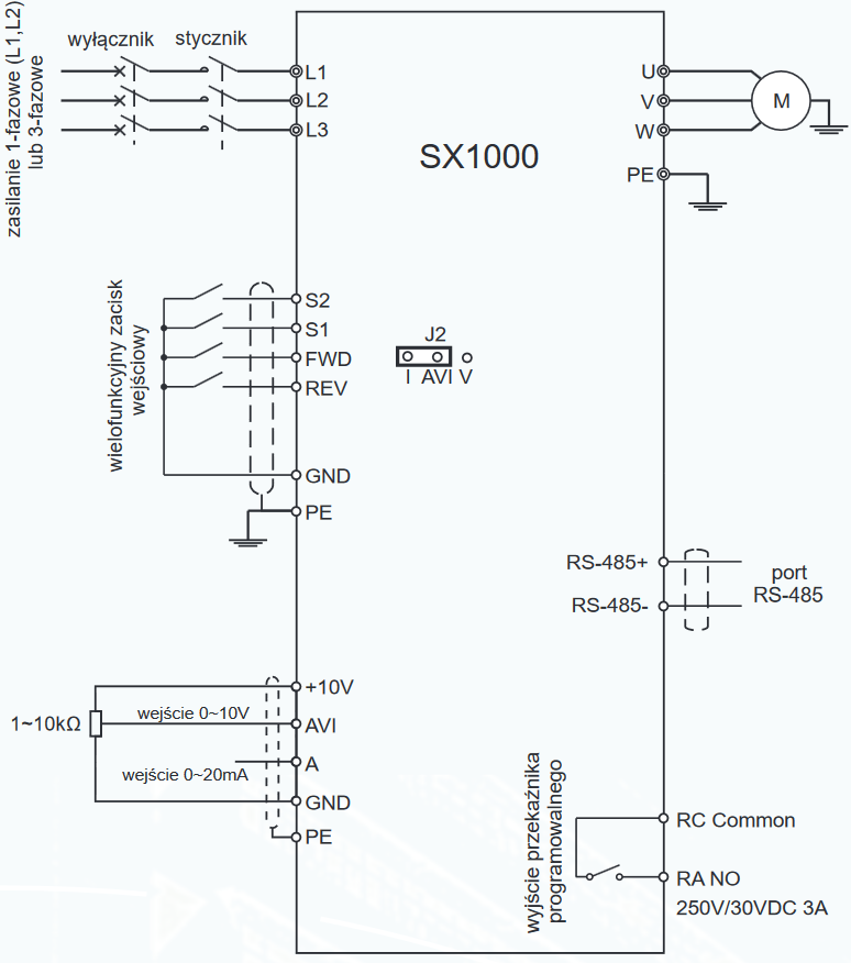 schemat SX1000-37G-4 37kW